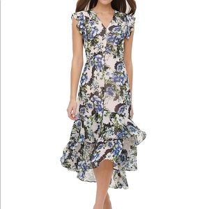 Tommy Hilfiger Ruffle Floral Midi Dress